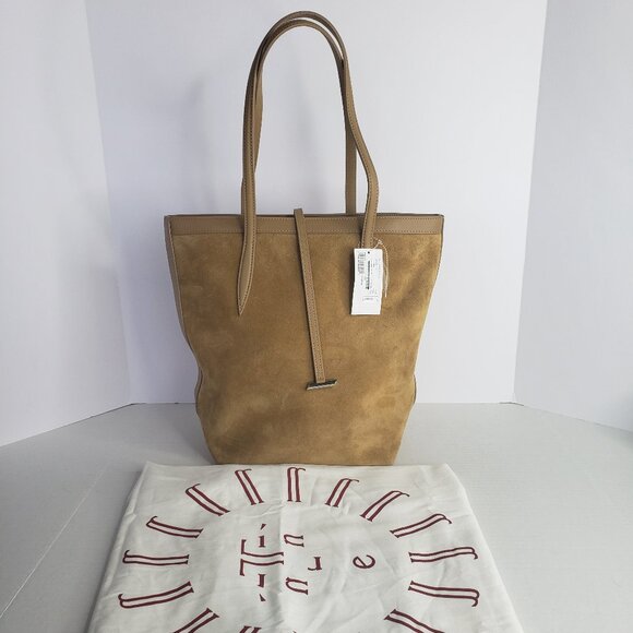 New Liffner Tall Sprout Suede Tote - Beige - MSRP $695 - Picture 1 of 10